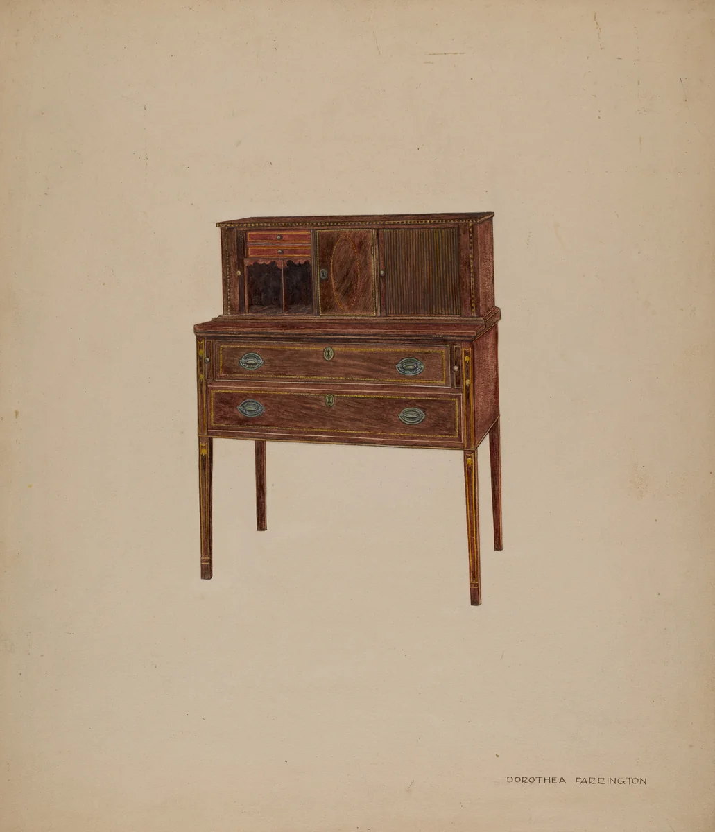 Desk by Dorothea A. Farrington, index of american design, 1938