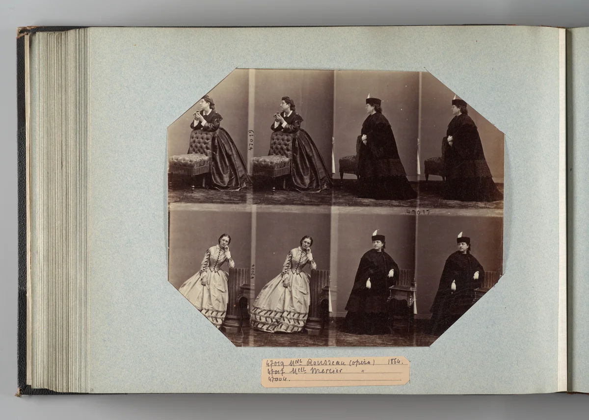 Mlle Rousseau; Mlle Mercier by André Adolphe-Eugène Disdéri, photograph, 1864