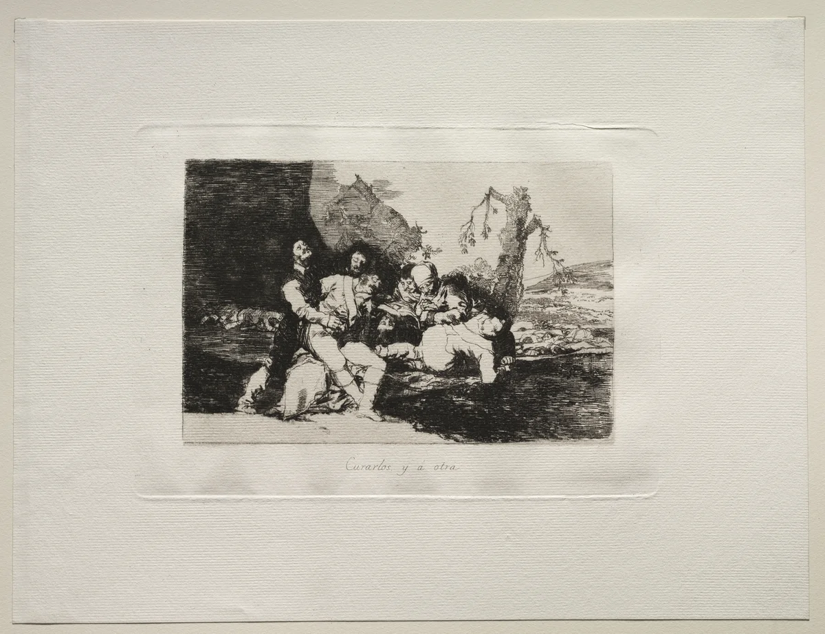 The Horrors of War: Get them Well and On to the Next by Francisco de Goya, print, 1810-1820