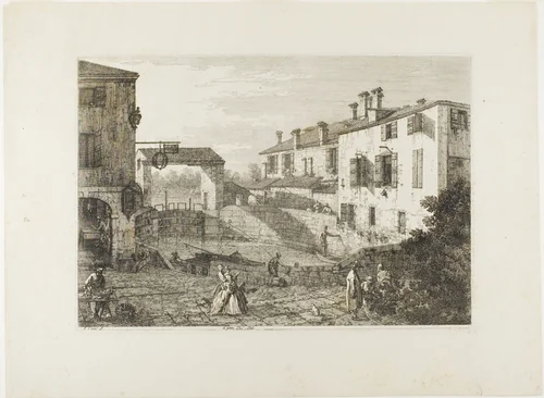 Le Porte Del Dolo, from Vedute by Canaletto, print, 1735-1744