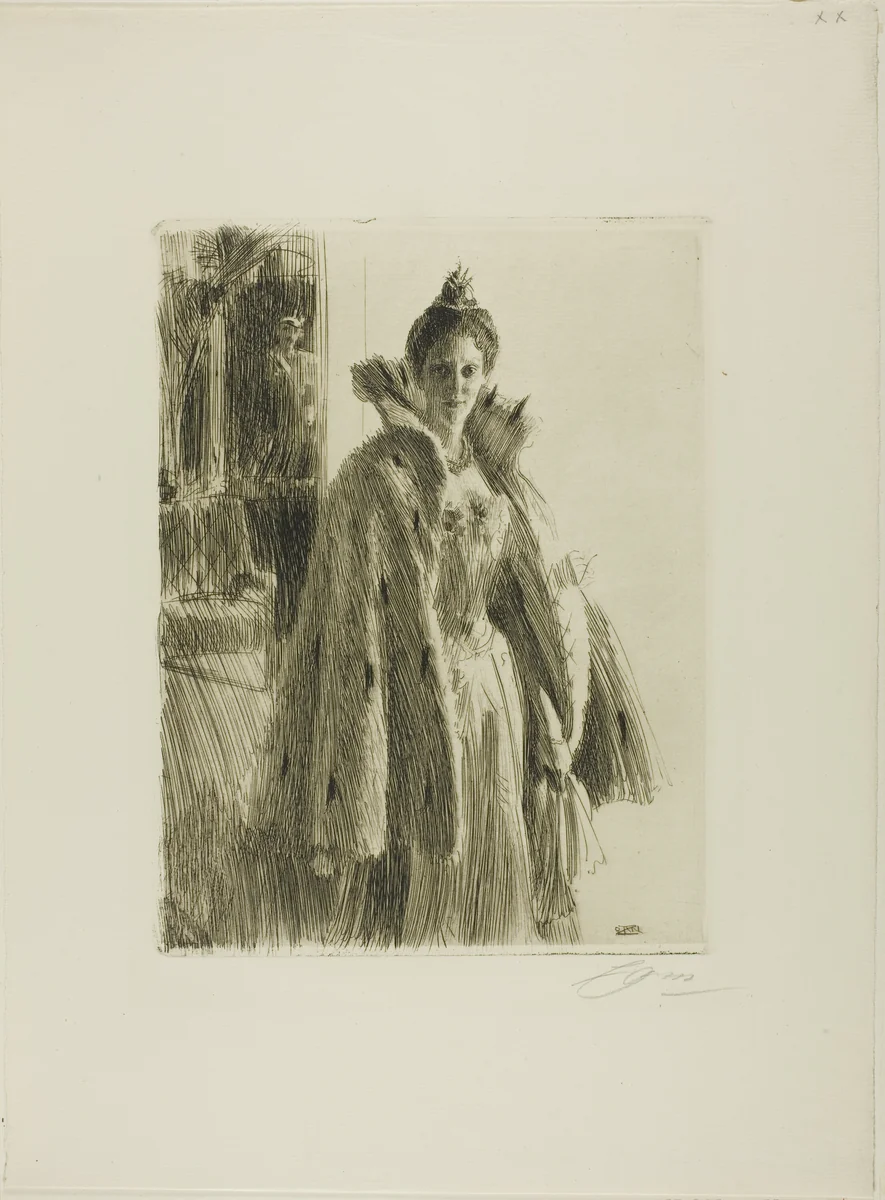H. R. H. Princess Ingeborg of Sweden II by Anders Zorn, print, 1900