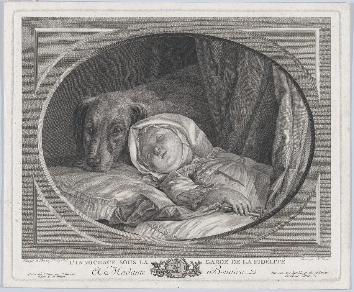 Innocence Guarded By Faithfulness by Nicolas Ponce, print, 1761-1831