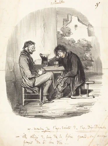 Ex-membres de l'ex-société de l'ex-Dix-décembre by Honoré Daumier, print, 1850
