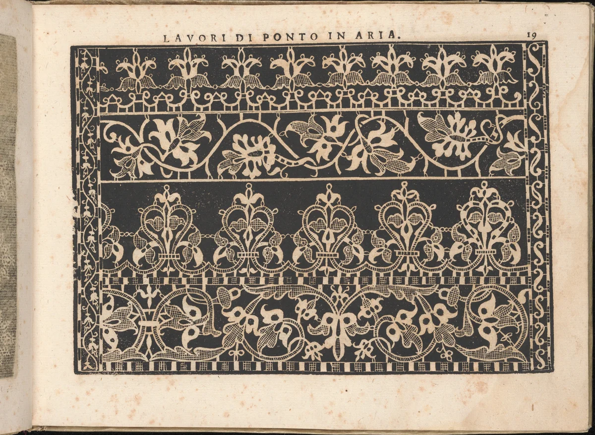 Fiore D'Ogni Virtu Per le Nobili Et Honeste Matrone, page 19 (recto) by Isabella Catanea Parasole, book, 1610