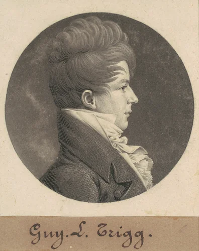 Guy L. Trigg by Charles B. J. Févret de Saint-Mémin, print, 1808