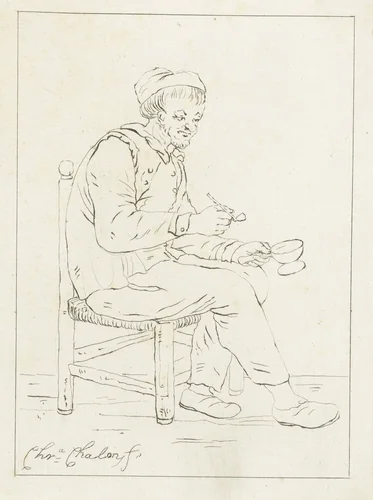 Rokende boer met pijp en test by Pieter de Mare, print, 1779