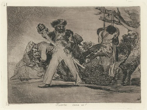 Fuerte cosa es! (That's Tough!) by Francisco Goya, print, 1863
