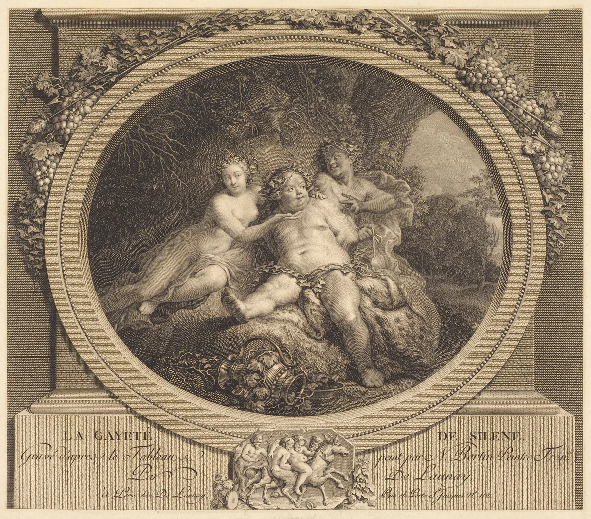La Gaieté de Silène by Nicolas Delaunay, print, 1791