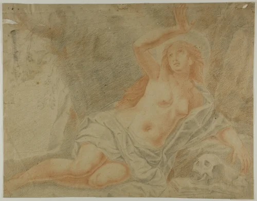 Mary Magdalene by Claude Mellan, drawing, 1618-1688