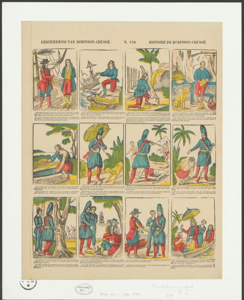 Robinson Crusoe by anonymous, print, 1833-1911