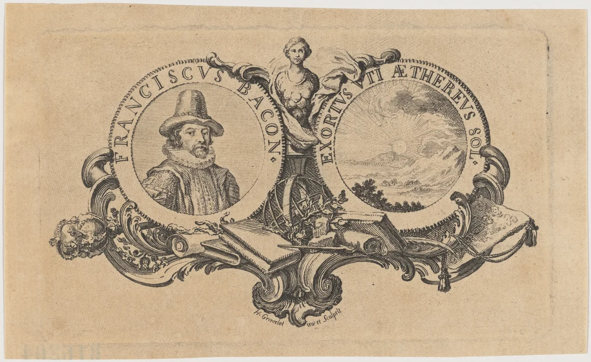 Franciscus Bacon by Hubert François Gravelot, print, 1699-1773