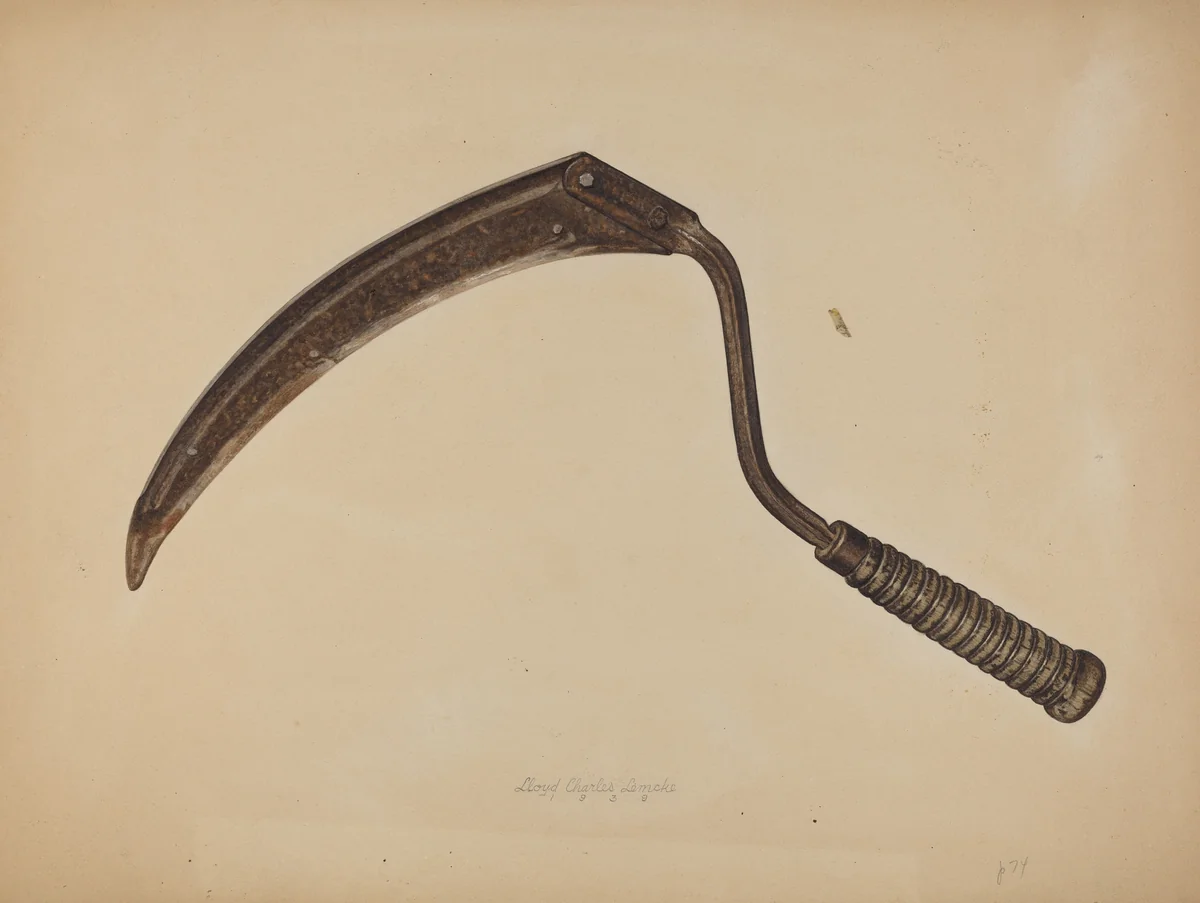 Hand Sickle by Lloyd Charles Lemcke, index of american design, 1939