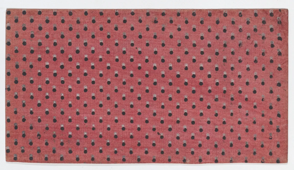 Sheet with an overall dot pattern by anonymous, print, 1800-1900