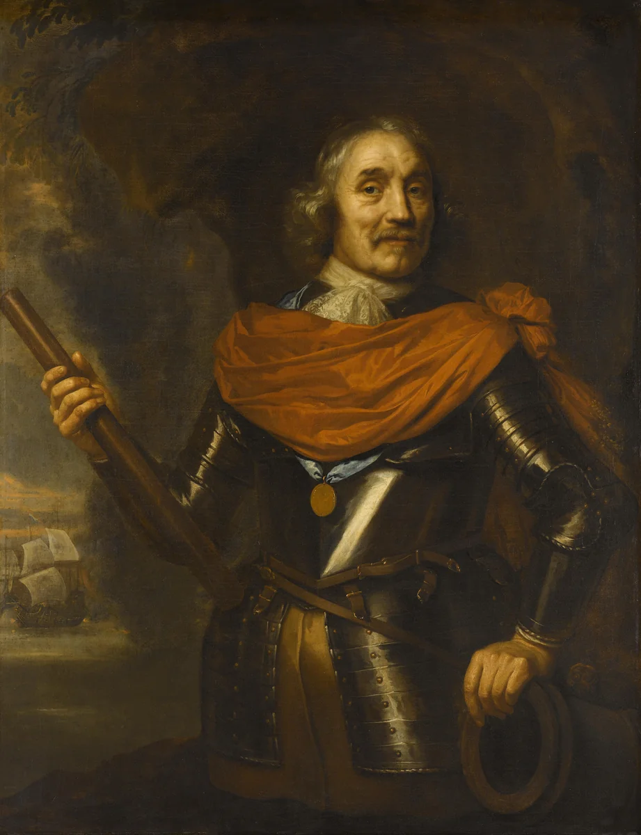 Maerten Harpertsz Tromp (1598-1653), Vice Admiral by Jan Lievens, painting, 1660-1670