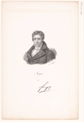 Portret van Emmanuel-Joseph Sieyès by anonymous, print, 1818-1842