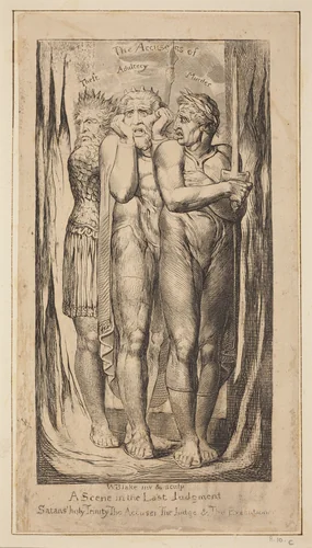 War (The Accusers of Theft, Adultery, Murder) by William Blake, print, 1803-1810