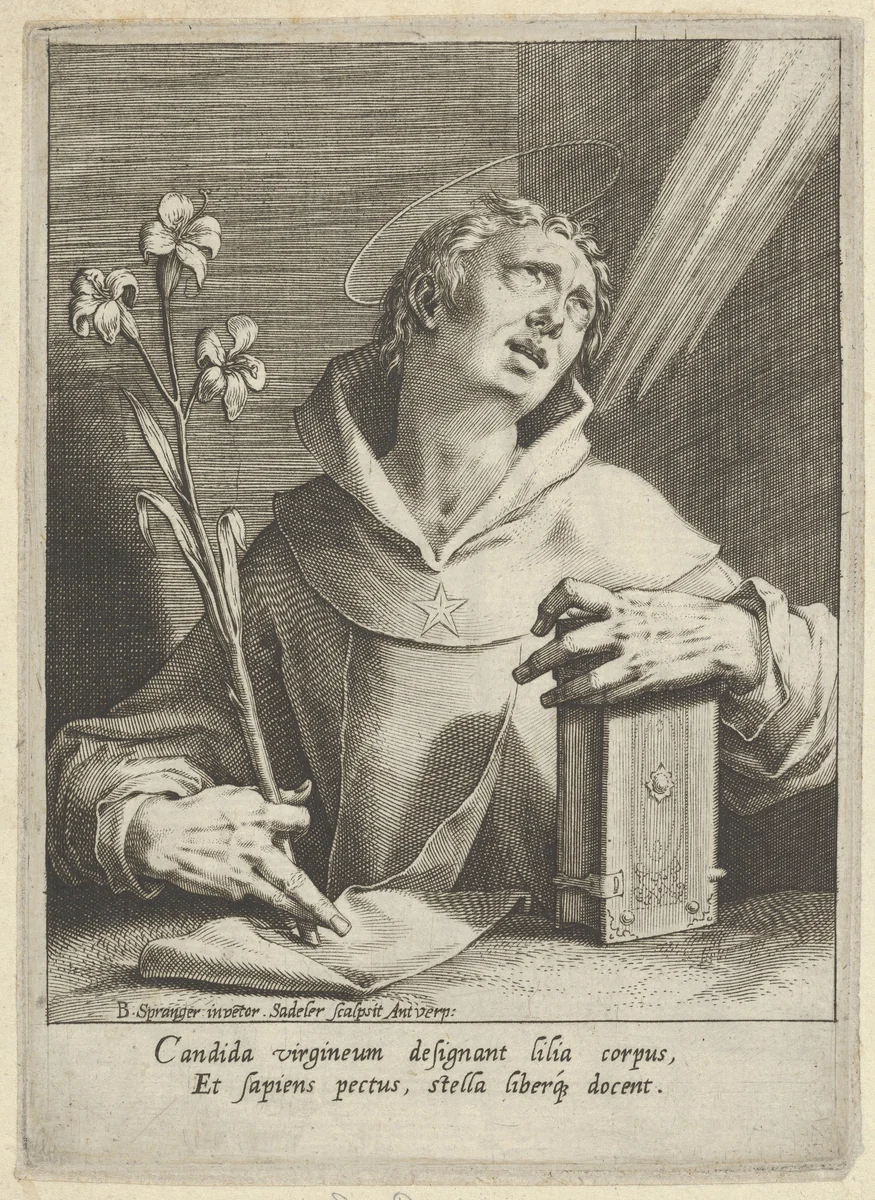 Saint Dominic by Johann Sadeler I, print, 1577-1587