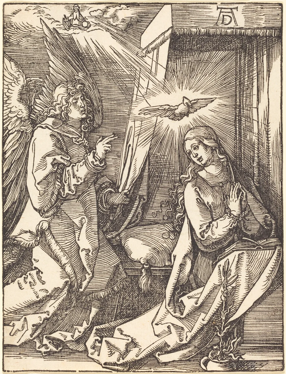 The Annunciation by Albrecht Dürer, print, 1509-1510