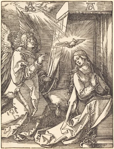 The Annunciation by Albrecht Dürer, print, 1509-1510
