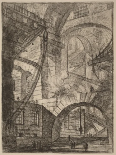 The Smoking Fire by Giovanni Battista Piranesi, print, 1749-1750
