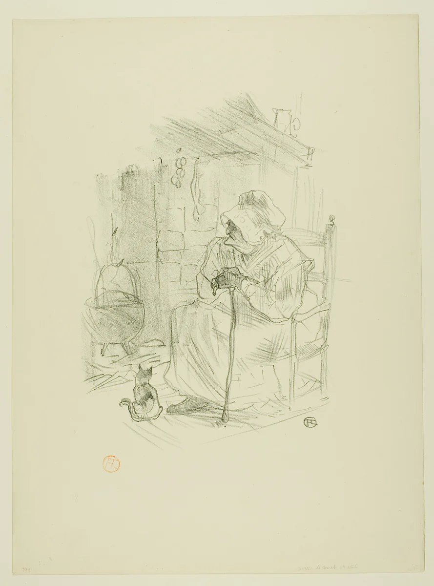 The Secret, from Mélodies de Désiré Dihau by Henri de Toulouse-Lautrec, print, 1895