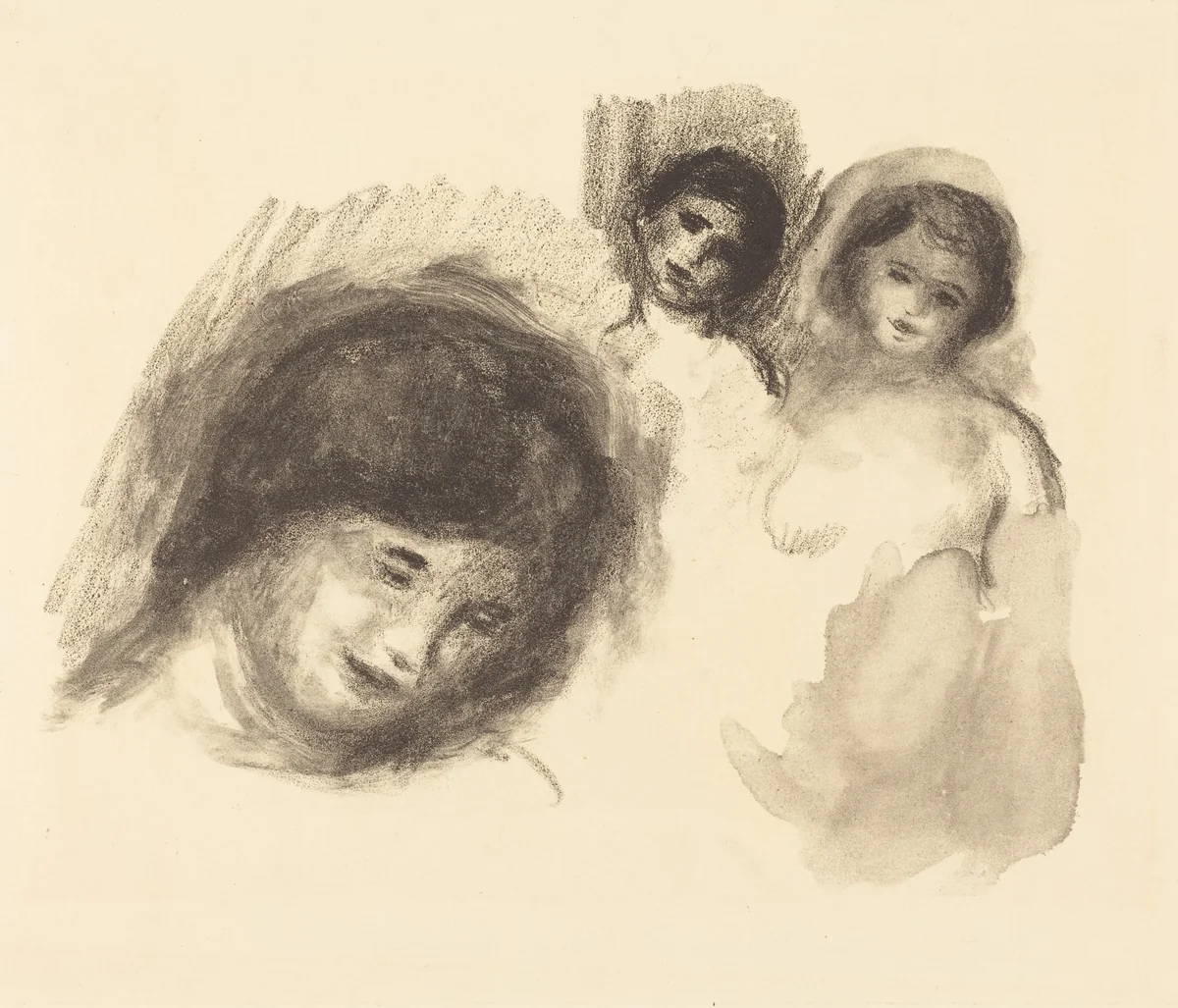 Stone with Three Sketches (La pierre au trois croquis) by Auguste Renoir, print, 1904