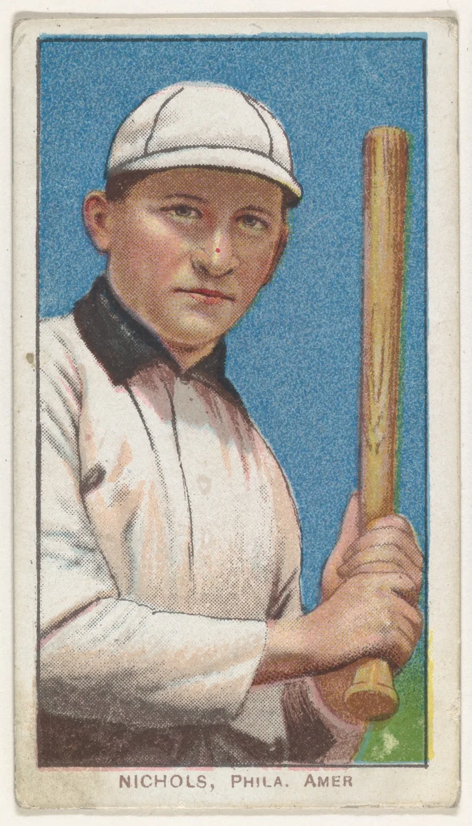 Nichols, Philadelphia, American League, from the White Border series (T206) for the American Tobacco Company by American Tobacco Company, print, 1909-1911