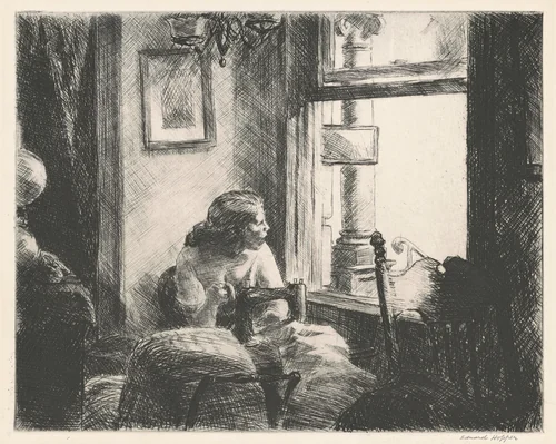 East Side Interior by Edward Hopper, print, 1922