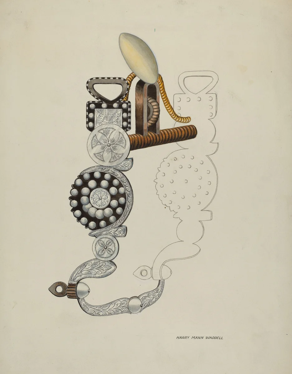 Spade Bit by Harry Mann Waddell, index of american design, 1937