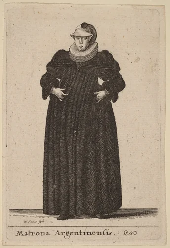 Matrona Argentinensis by Wenceslaus Hollar, print, 1642