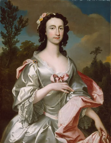 Mrs. Freeman Flower by Joseph Highmore, painting, 1747