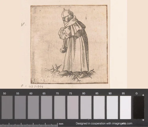 Sofist lopend op doornen by Caspar Merian, print, 1516