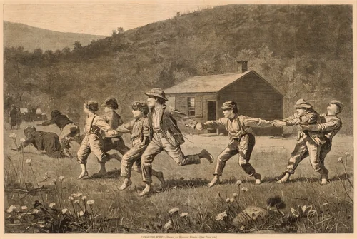 Snap-the-Whip by Winslow Homer, print, 1873
