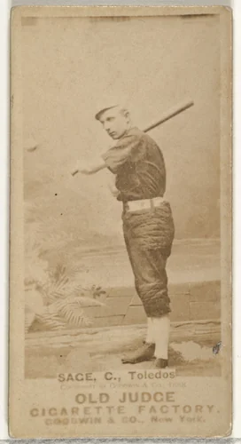 Harry "Doc" Sage, Catcher, Toledo, from the Old Judge series (N172) for Old Judge Cigarettes by Goodwin & Company, photograph, 1888