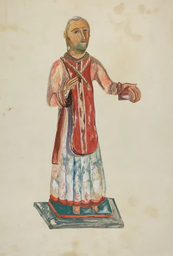 Old Bulto San Lorenzo by Conrado Barrio, index of american design, 1935-1942