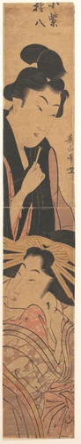 Man and Girl by Kikugawa Eizan, print, 1787-1867