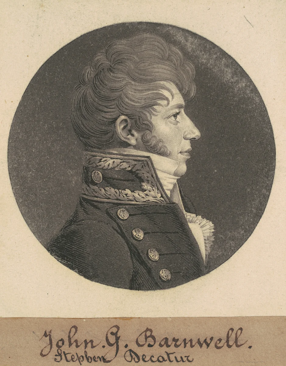 John Green by Charles B. J. Févret de Saint-Mémin, print, 1808-1809