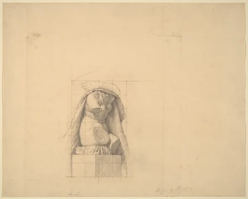 Study of a Plaster Torso by Kenyon Cox, drawing, 1856-1919