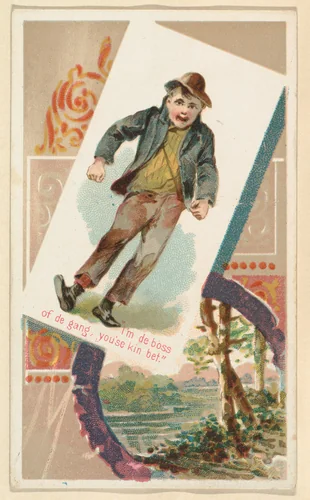"I'm de boss of de gang, you'se kin bet," from the Terrors of America set (N136) issued by Duke Sons & Co. to promote Honest Long Cut Tobacco by W. Duke, Sons & Co., print, 1888-1889