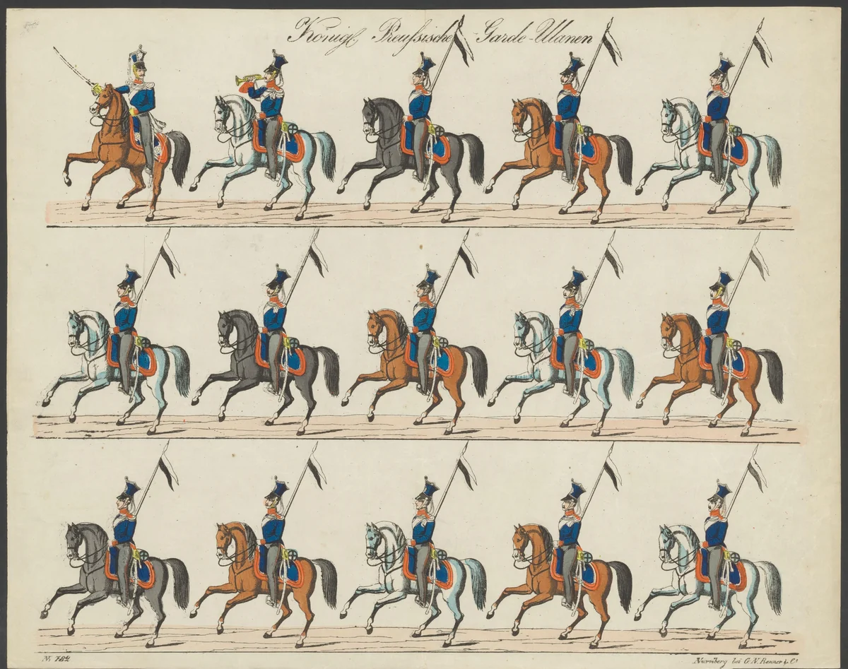 Koninklijke Pruisische Ulanen by anonymous, print, 1837-1868