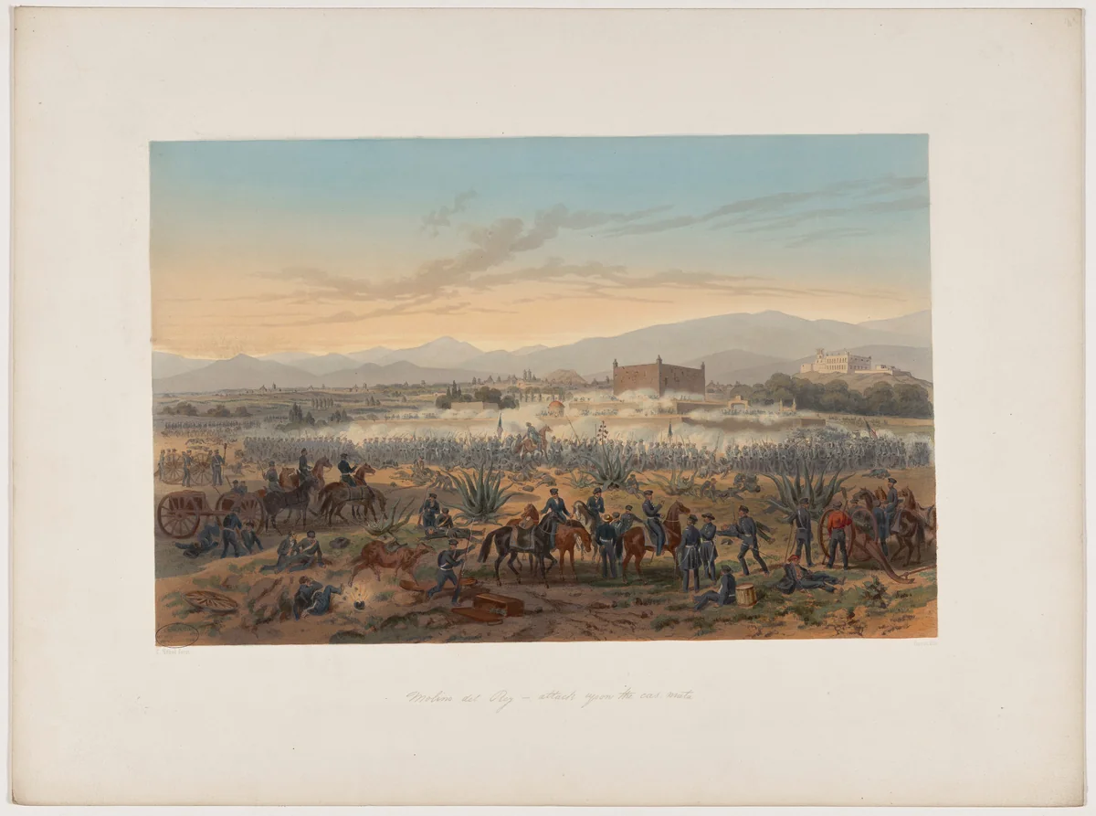 Molino del Ray—Attack upon the Casa Mata by Adolphe-Jean-Baptiste Bayot, portfolio, 1851