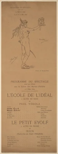 L'Ecole de l'idéal; Le Petit Eyolf by Félicien Rops, print, 1895