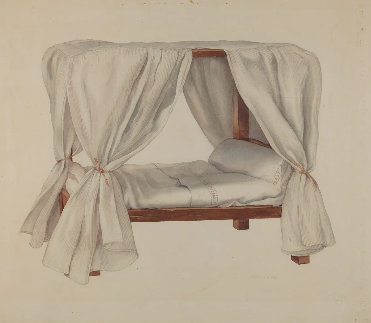 Doll Bed by Lillian Causey, index of american design, 1937