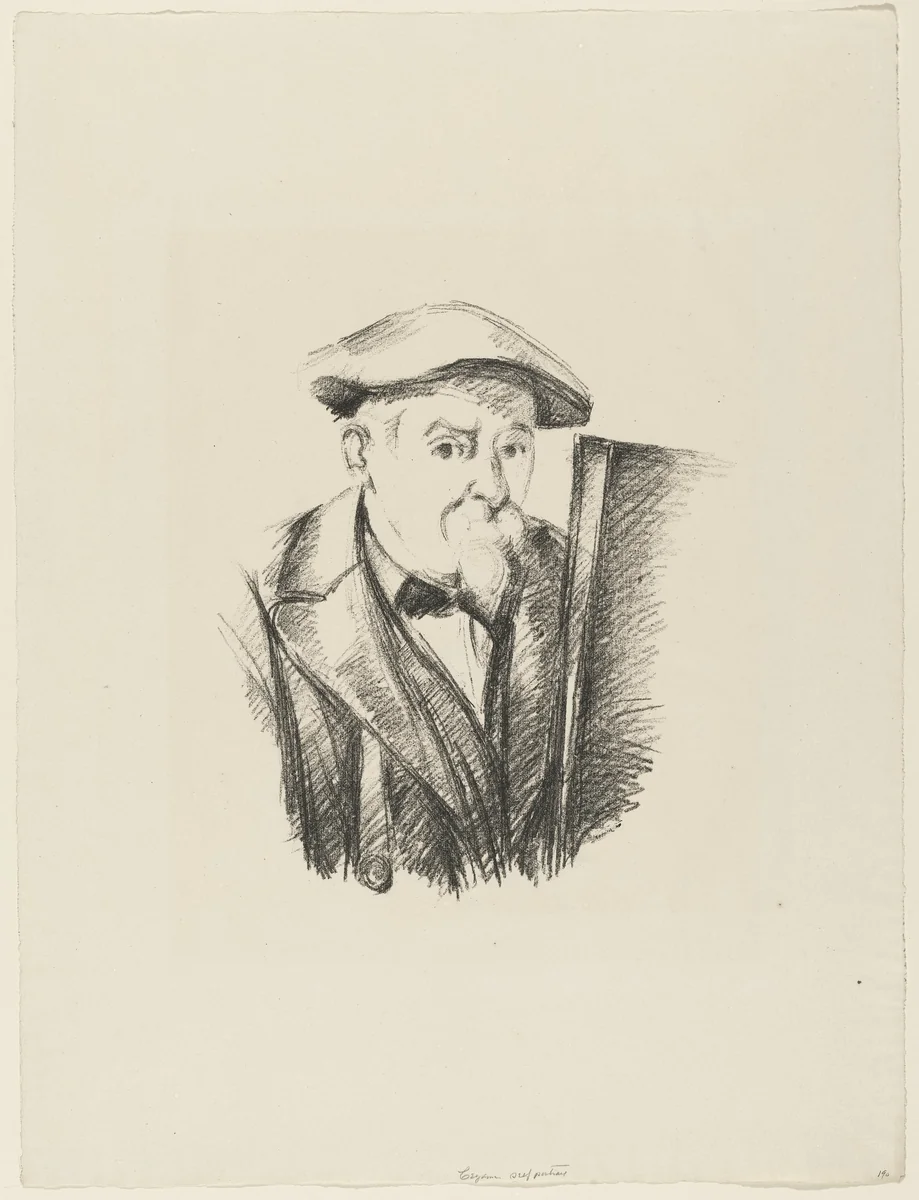 Portrait of Cézanne by Paul Cézanne, print, 1898