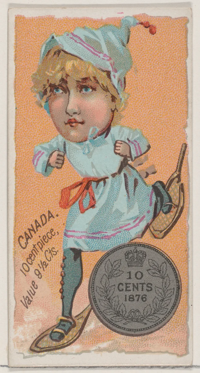 Canada, 10 Cent Piece, from the series Coins of All Nations (N72, variation 2) for Duke brand cigarettes by W. Duke, Sons & Co., print, 1889