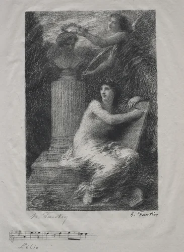 To Berlioz (Small Plate) by Henri Fantin-Latour, print, 1895