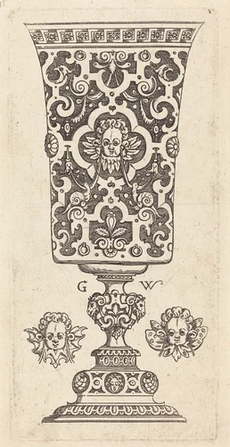 Cup by Georg Wechter, print, 1526-1586