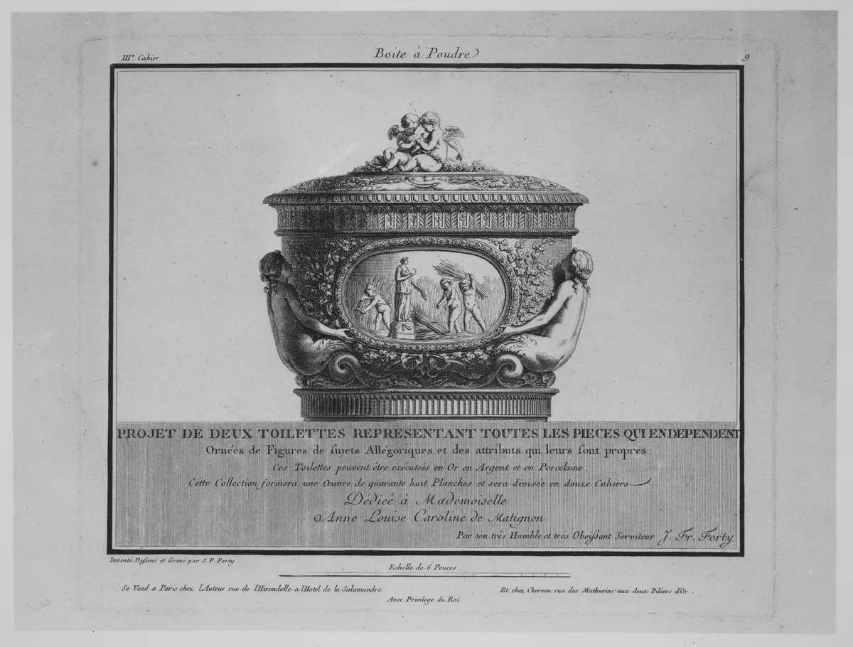 Projet de Deux Toiletes by Jean François Forty, book, 1775-1790