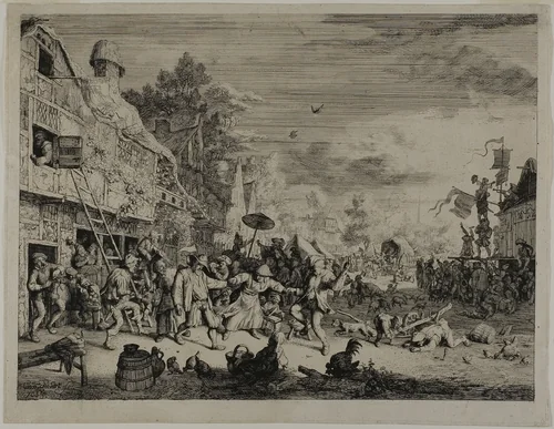 The Village Festival by Cornelis Dusart, print, 1685