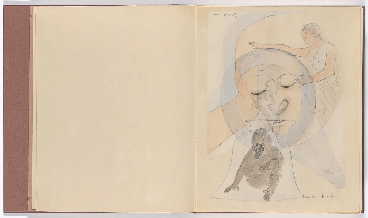 Vous regardez.... (You are Looking...) (frontispiece) from Le Peseur d'âmes (The Weigher of Souls) by Francis Picabia, illustrated book, 1931